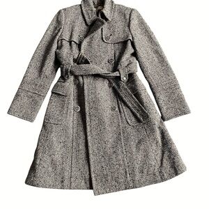 EUC LAUNDRY by Shelli Segal Long Wool Belted Coat